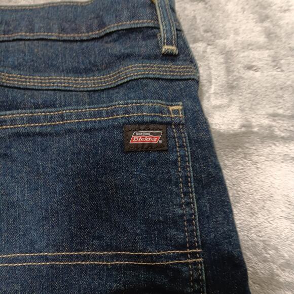 Dickies Jeans Men's 42 x 30 Dark Blue Carpenter Style Hammer Loop - Picture 5 of 16